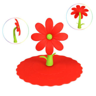 Flower cup cover. These cup covers will brighten any day or desk.