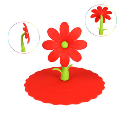 Flower cup cover. These cup covers will brighten any day or desk.